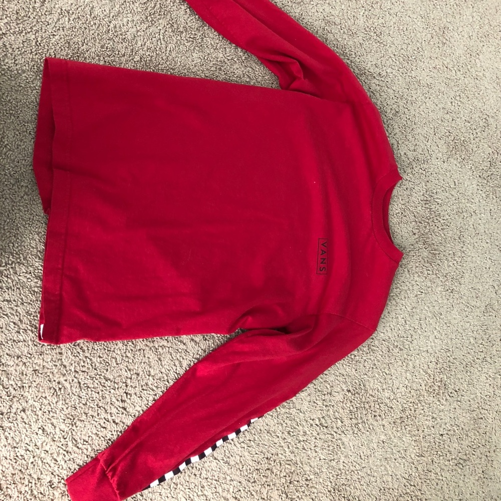 red vans long sleeve shirt